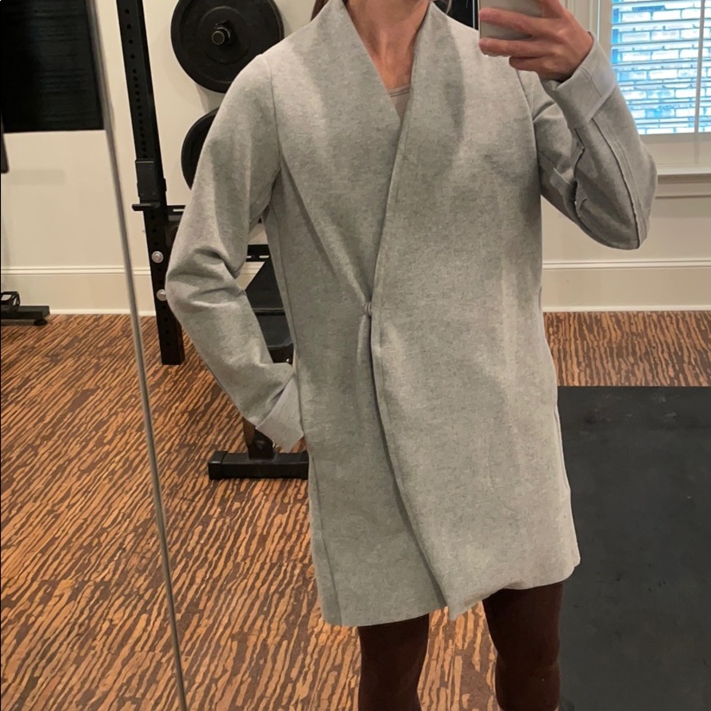 Light grey wrap jacket
